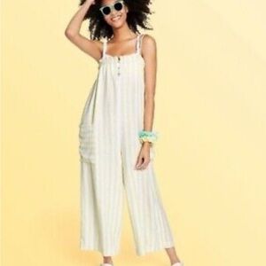 Stoney Clover Lane X Target Pants & Jumpsuit. Yellow and White-Small